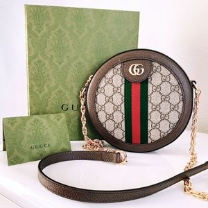 Ophidia GG mini round shoulder bag